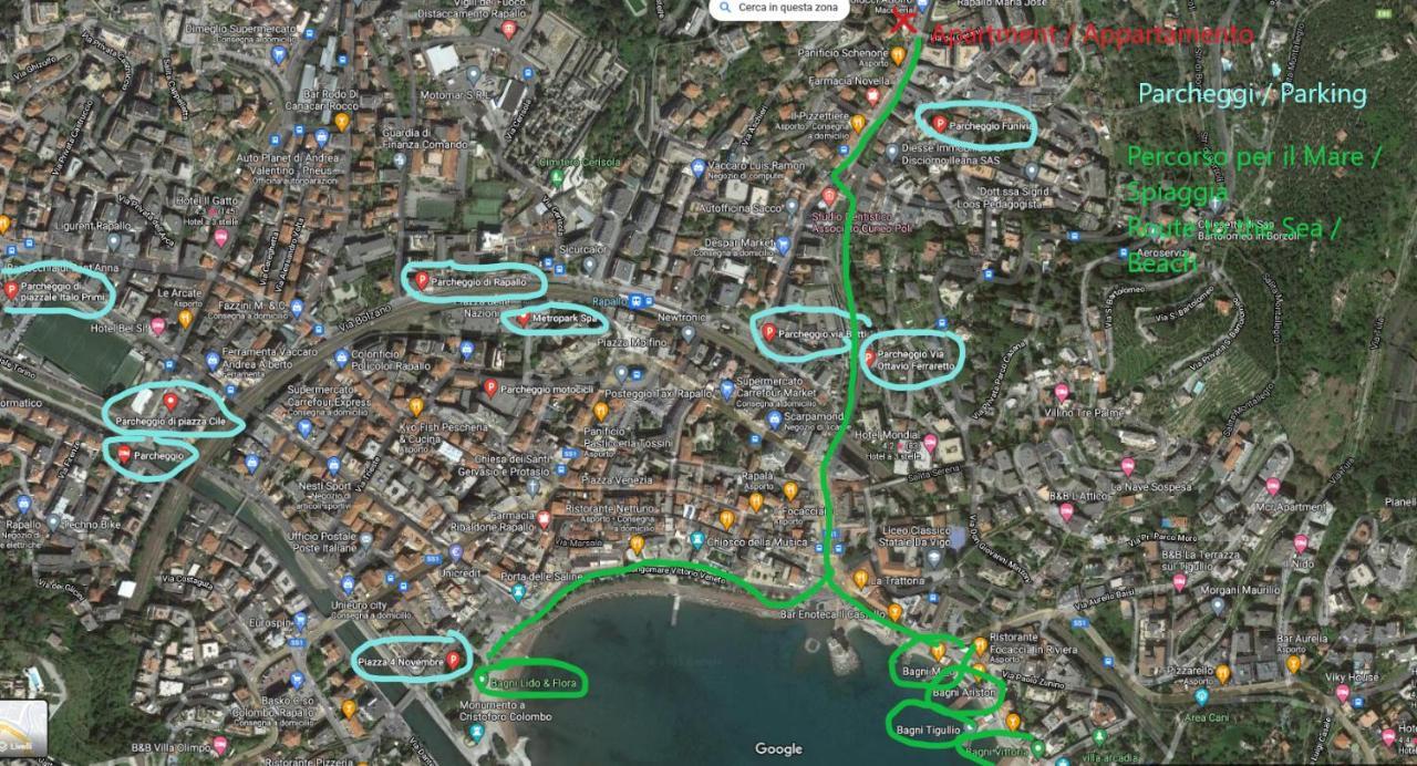 Casaviva - Casa Vacanze Betti A Rapallo Con Terrazza Eksteriør bilde